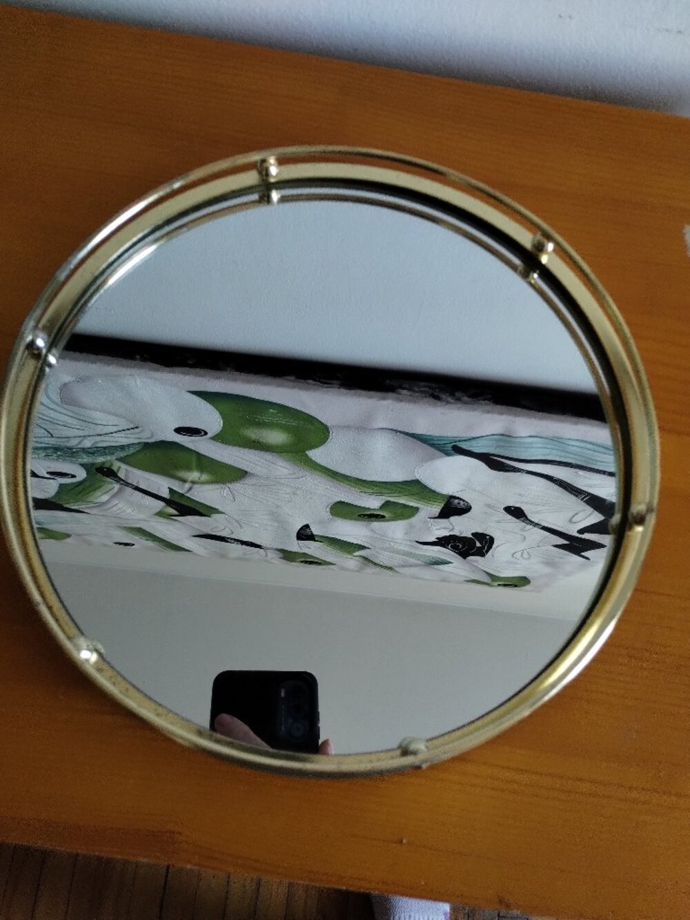 Vintage mirror vanity tray